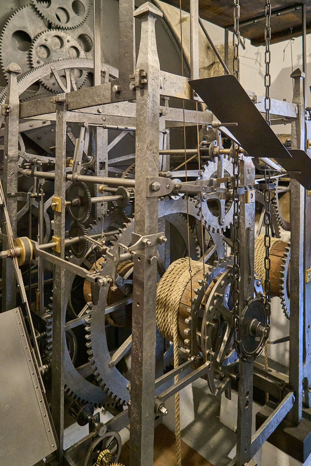 Abb. 26: Detail des Turmuhrenwerkes, Foto: Wolfgang Raufer