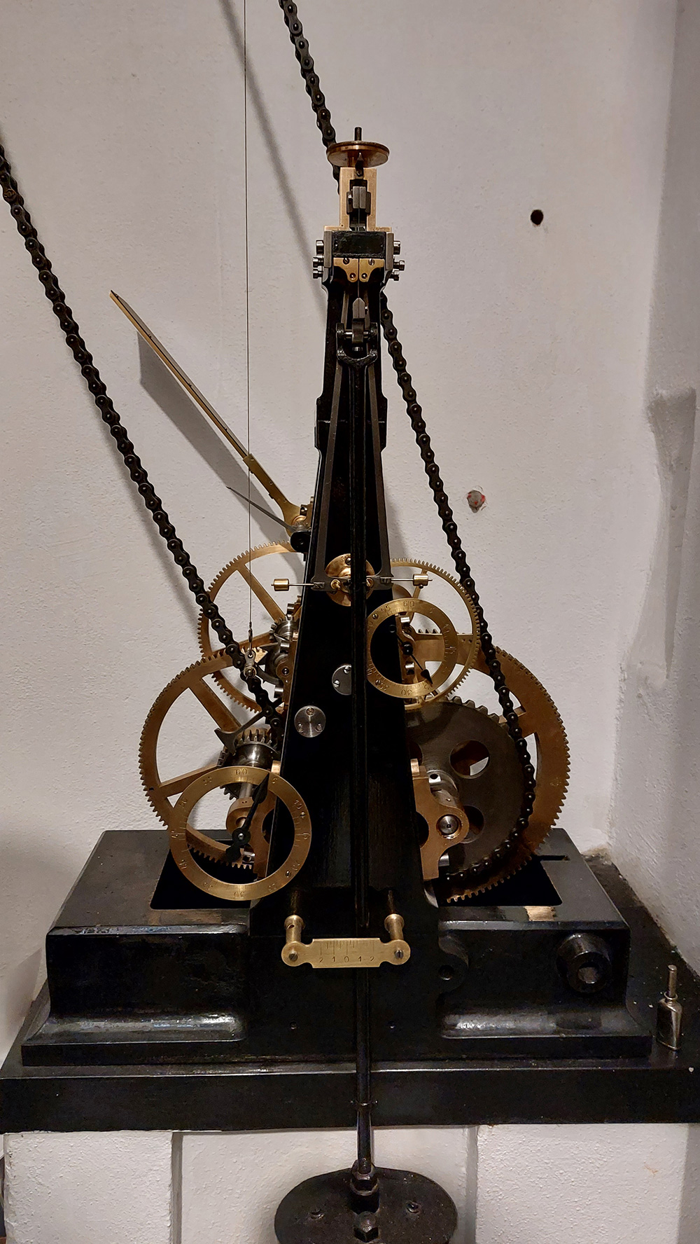 Abb. 28: Uhrwerk von Božek von 1866 das Antriebswerk der Uhr, Foto: Bettina Motschmann